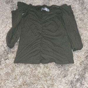 A long sleeve xs Hollister tight top! Army green!